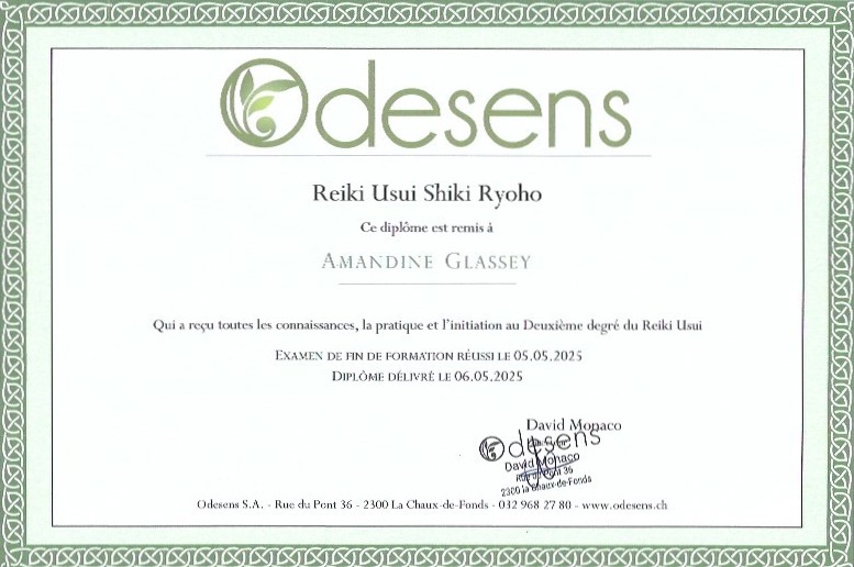 Diplôme Reiki niveau 2